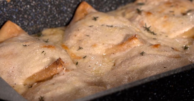 Креспелле с ветчиной и моцареллой