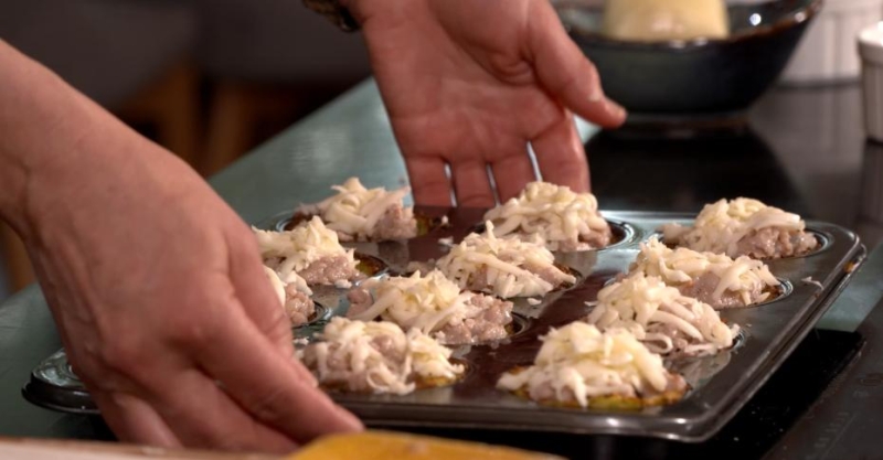 Тортини из брокколи с купатами