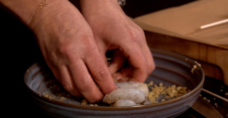 Шашлычки из креветок